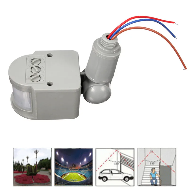 

High Quality Motion Sensor Light Switch Outdoor AC 220V Automatic Infrared PIR Motion Sensor Switch for LED Refit Light