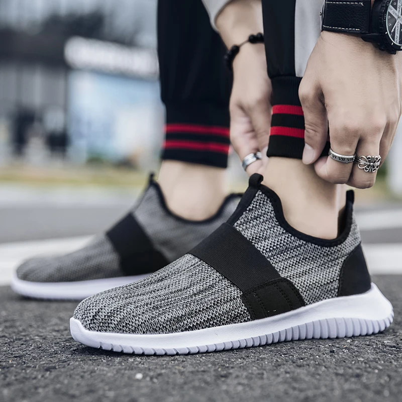 

2019 Men Shoes Casual Slip On Men Shoes Sneakers Training Althetic Outdoor Walking Shoes Breathable Air Mesh Zapatillas Hombre