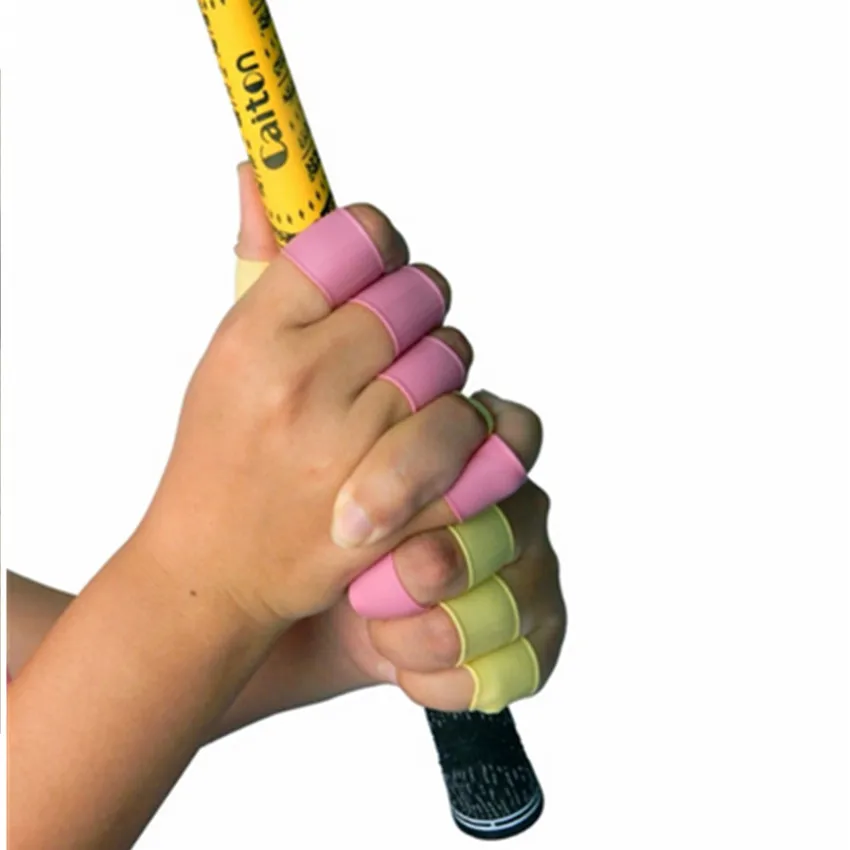 جولف اصبع القدم السيليكون حامي 8 قطعة/المجموعة كم سيليكون دعم تنفس المضادة للانزلاق للرجال المرأة لاعب جولف اصبع رمادي