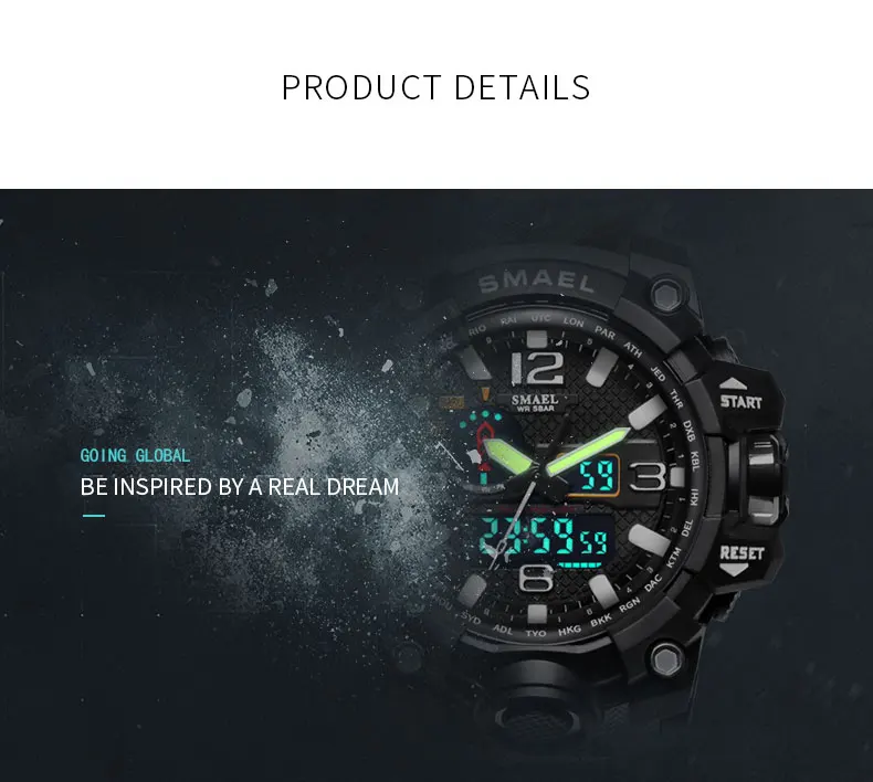 SMAEL камуфляжные военные цифровые часы мужские G стильные модные спортивные ударные армейские часы светодиодный Электронные наручные часы для мужчин