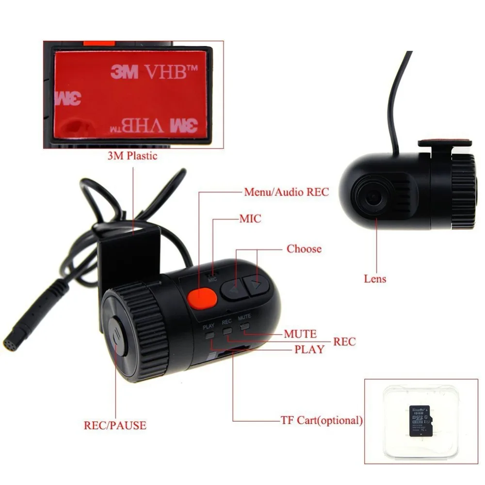  Car DVR Mini HD 120 Degree Wide Angle LENS G-sensor Camera DVRs Register Video Recorder Dash Cam DV