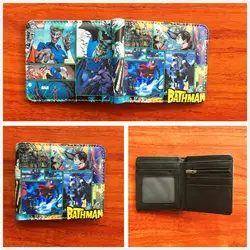 Новый Дизайн Marvel Super Hero Бэтмен Бумажник Кредитная держатель для карт Для мужчин кошелек аниме мультфильм с коротким PU кожаный бумажник W820