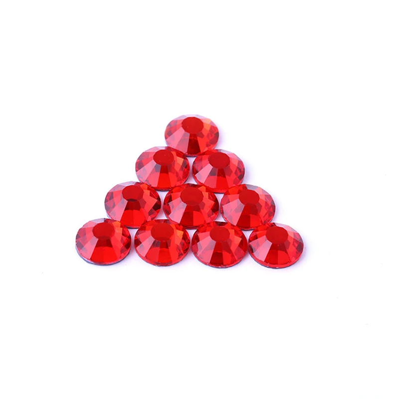 Высококачественные Hot Fix Стразами Crystal AB Flatback красный Стекло стразами белый