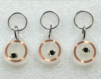 

RFID Transparent keyfobs rfid tag 125KHz chip T5577 keyfob ID keychain