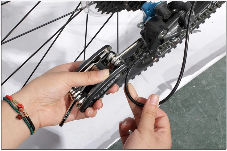 ROCKBROS многофункциональный набор инструментов для ремонта велосипеда портативный шестигранный шуруповерт для спиц гаечный ключ Горная дорога велосипед велосипедные наборы инструментов черный