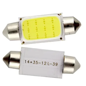 

10pcs/lot DC12V Interior Car LED Bulbs Lamp 31mm 36mm 39mm 41mm Car COB 1.5W Interior Dome Lights Plate lamps Bulb