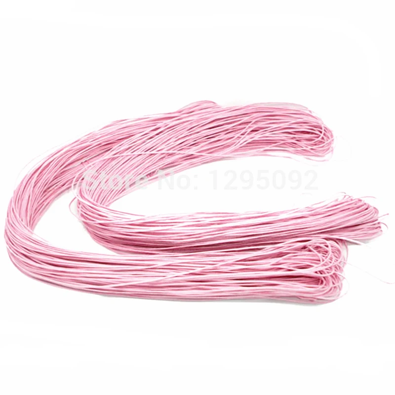 

80M Waxed Rope Cotton Cord Pink For Necklaces Jewelry DIY Findings 1mm