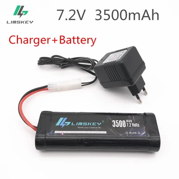 

Limskey 7.2V 3500mAh Ni-MH Battery Pack Tamiya Plug With Charger High Capacity SC*6 Cells for RC Control Car Toys Battery