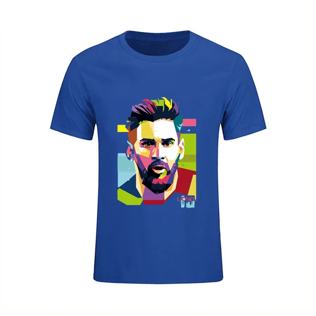 100% Cotton Tshirt 2018 Hip Hop Lionel Messi Shirts Barcelona Men's