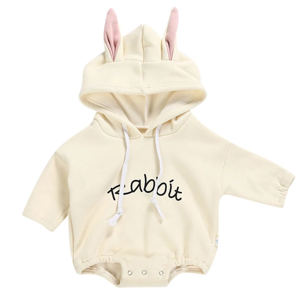 

Todder Kid new born baby clothes Girl Boy Rabbit Letter Sweatshirt Tops Spring Autumn clothes Pullover Bodysuit baby costumes
