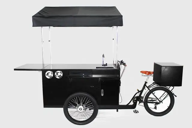 Hot sale three wheels pedal/electric mobile food cart bike ...