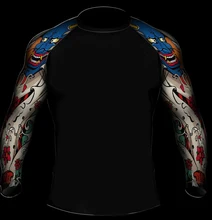 Compression mma rashguard 3D Printed Long sleeves T-shirts Men Raglan Long Sleeve Cosplay Costume Clothes Male Tops For