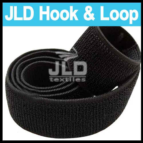 1" 25mm Black Elastic velcro loop tape,stretch velcro tape softvelcro