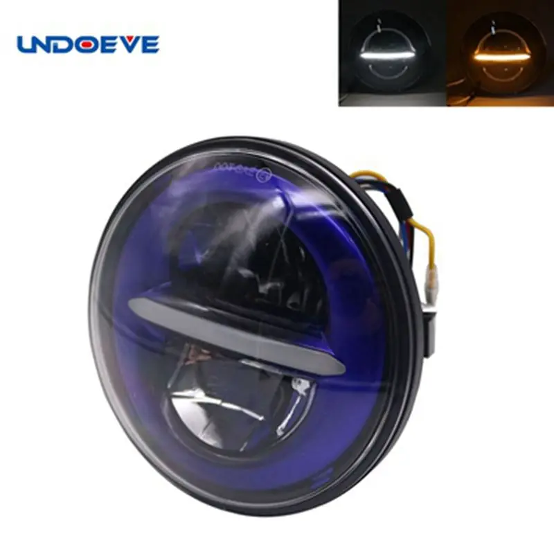 Undoeve Indian scout 7Inch DOT E9 LED Headlight Headlamp for