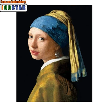 

Diamond embroidery,Johannes Vermeer,5d diy diamond painting full square/round diamond Cross stitch mosaic rhinestones home decor