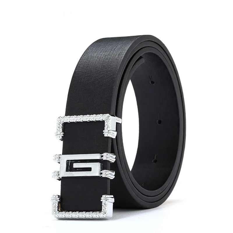 

Cody Steel Man Fashion Belt Smooth Buckle Leather Men's Belt Designer Brand Strap Belts high quality leather belt For Male