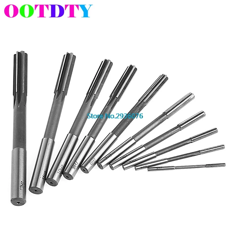 

New 10Pcs 3-12mm HSS Straight Shank Chucking Reamer Milling Cutter Tool Drop Ship Support