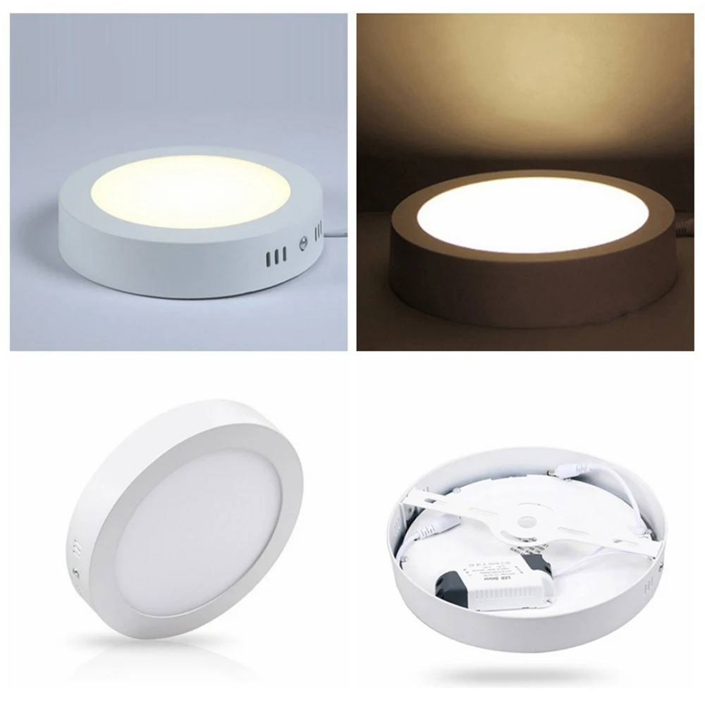 Квадратный/круглый 3 см ультра-тонкий светодиодный потолочный светильник IP65 водонепроницаемая светодиодная панель лампа современный