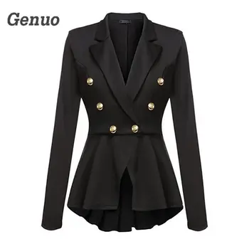 

Women Jacket Cardigan Korean Draped Lady Office Coats Double Breasted Long Sleeve Outwear Coat Spring Autumn chaqueta mujer