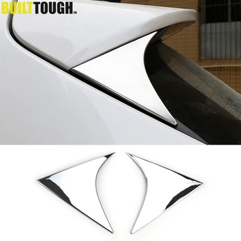 

For Hyundai Tucson 2016 2017 2018 Chrome Rear Window Spoiler Cover Side Triangle Trim Pillar Posts Molding Garnish Bezel Styling