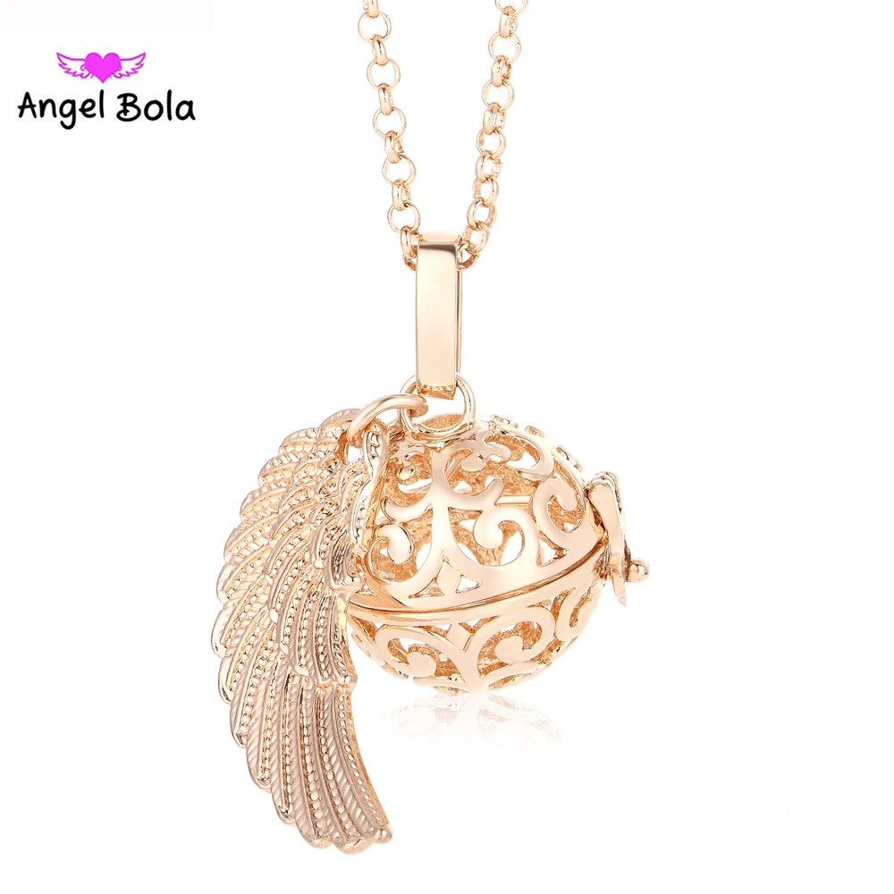 

Angel Bola Harmony Caller Pendant Jewelry Maternity Angel Locket Necklace Women Essential Oil Pendant Necklace L121