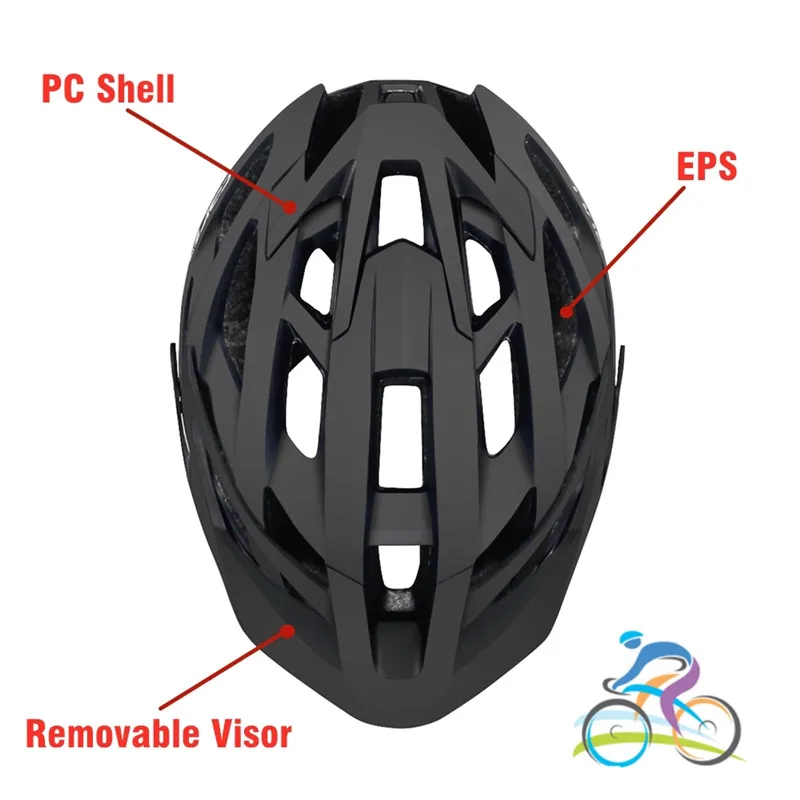 CAIRBULL Bicycle Helmets EPS Detachable Visor MTB Cycling Helmet Men Outdoor UK 