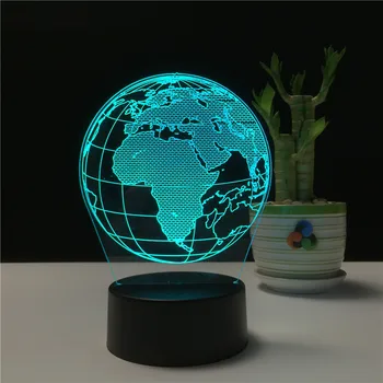 

3D Visual Map Globe LED Night Light For Decoration Ball Atmosphere Night lamp Christmas USB Touch Table Lamp Christmas Gift