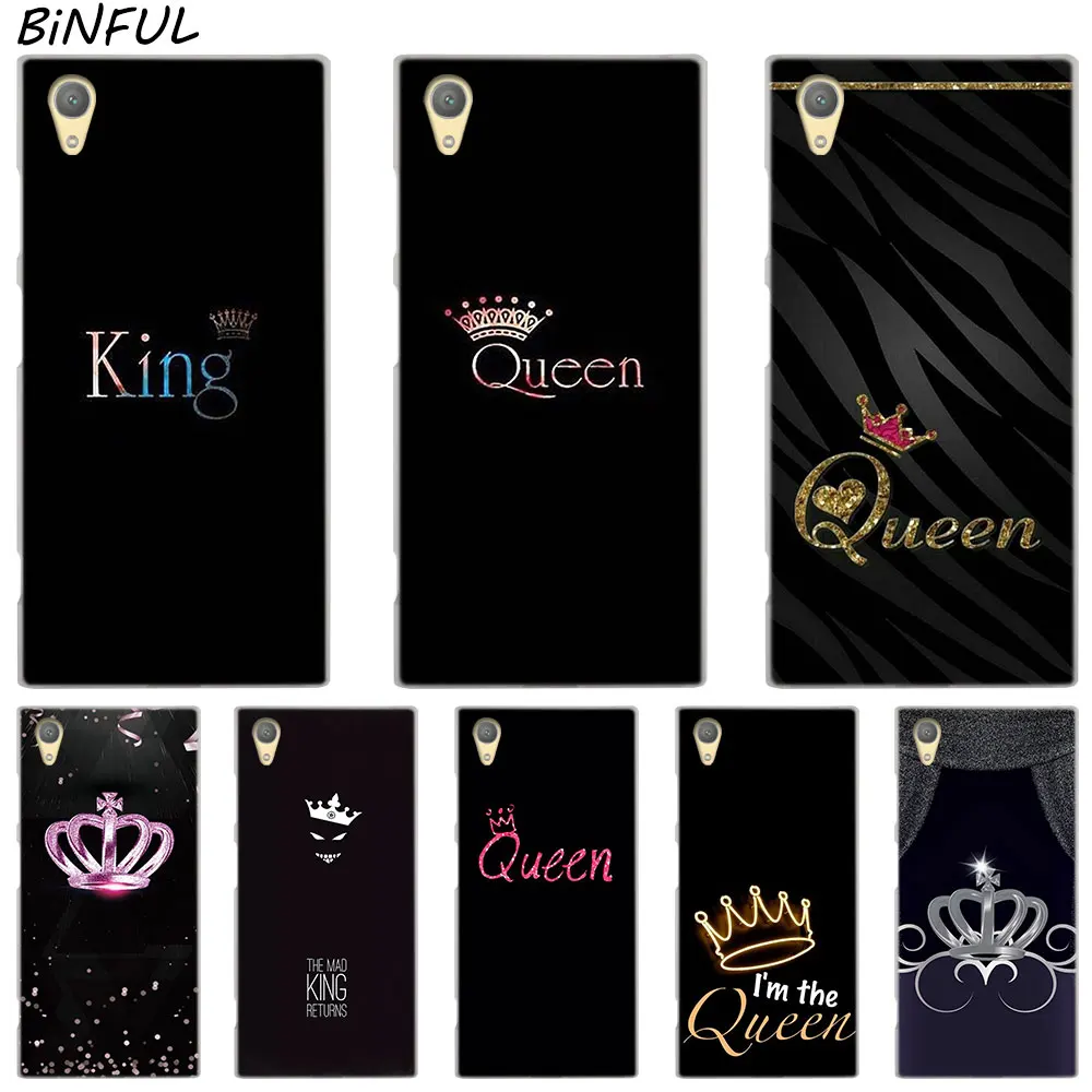 Прозрачный чехол King Queen для Sony Xperia Z3 Z5 Premium M4 Aqua M5 X XA XA1 C4 C5 E4 E5 XZ XZ2 Compact Plus|Бамперы| |