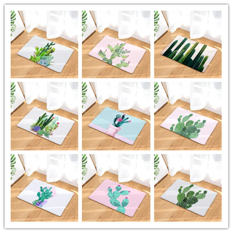 Скандинавский стиль кактус коврик для спальни кухни ванной прямоугольный