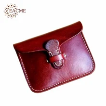EACME ручной работы завод крашенная коровья визитница мини-чехол для кредитных карт сумка тонкие пакеты для карт тонкий кожаный карман для монет