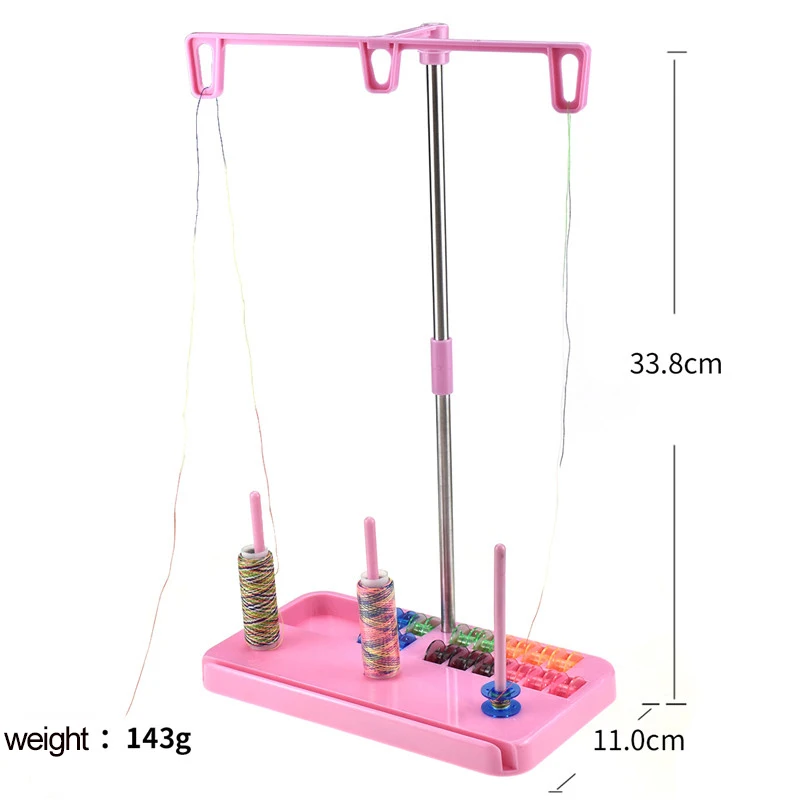 Embroidery Thread Stand 3 Spools Stand Holder Multifunction Thread Quilting Rack Sew Home Sewing Wire Frame Product Organizer (9)