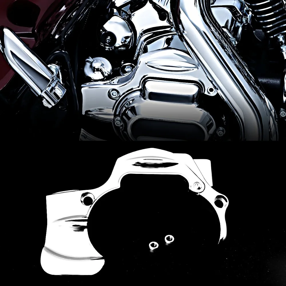 Chrome Transmission Shroud Cover For Harley Street Glide FLHX FLHXS CVO Road King 2009-2016 Models