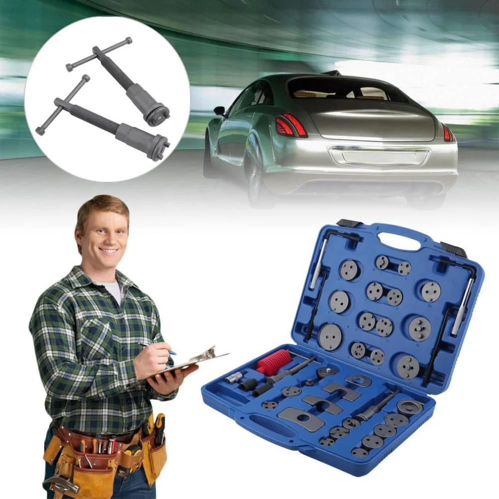 

40pcs/Set Universal Car Disc Caliper Wind Back Rewind Brake Piston Reflector Tool Kit Auto Repair Tool With Case Hand Tools