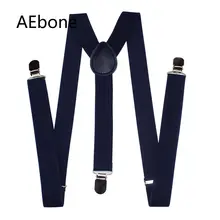 AEbone простые темно-синие подтяжки мужские для штанов широкие 2,5*100 см подтяжки ремень унисекс Bretels женские мужские подтяжки для брюк Sus61