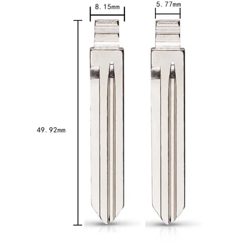 10 pz Chiave telecomando per Kia K2 S225 - KEYYOU 10 pz lotto 100 In Metallo Bianco di Vibrazione Uncut Lama Chiave A Distanza