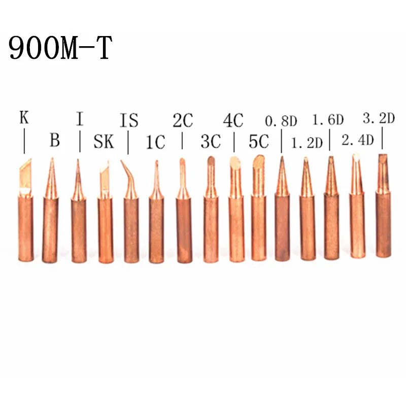 15 шт. чистое железо и медь наконечник 900M-T паяльник для Hakko паяльная стационарный паяльник станция