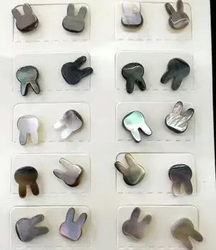 

24pcs Gergous MOP Shell Cabochons cross bear heart rectangle flower 8-12mm animals white shell Beads shell jewelry