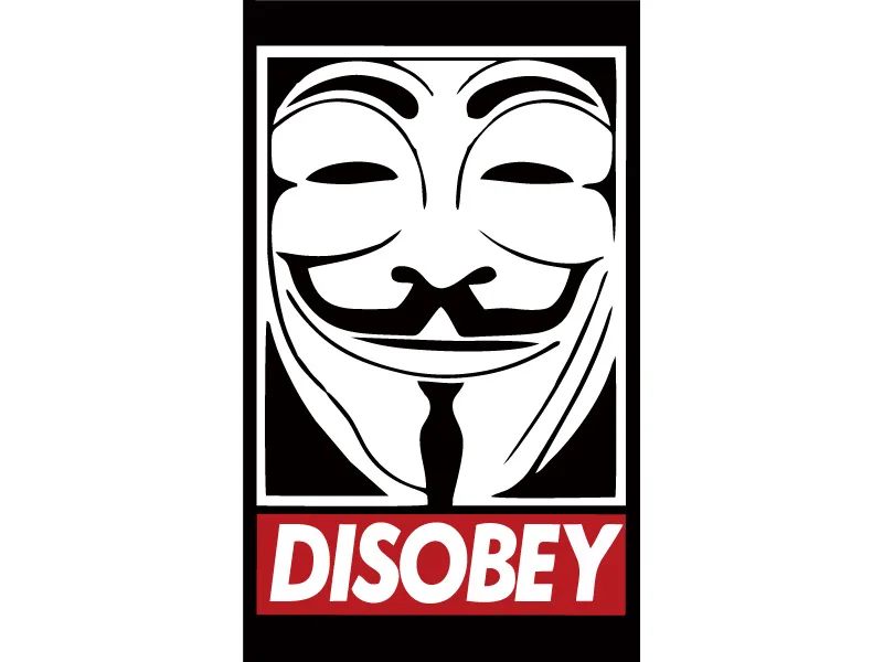 

3x5ft 150x90cm 60*90cm Anarchy Anonymous Disobey Flag Party Bar Home Office Banner Brass Metal Holes