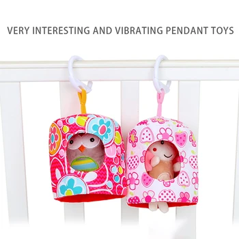 

Baby Lathe Hanging Ring Animal Print Rattle Crib Hanging Infant Stroller Hanging Toys Teether Stuffed Doll