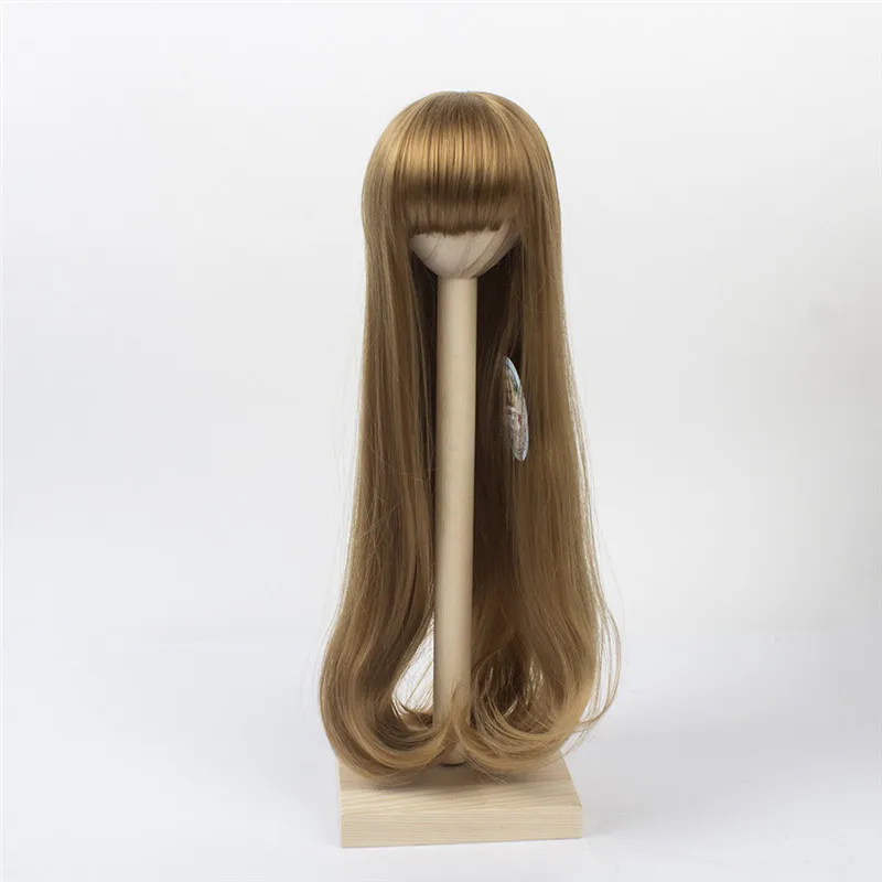 Размер 1/3 кукольные парики длинные волосы хаки коричневый мягкий шелк кудрявые парики для BJD/SD куклы - Цвет: LSGZ-1130-27A