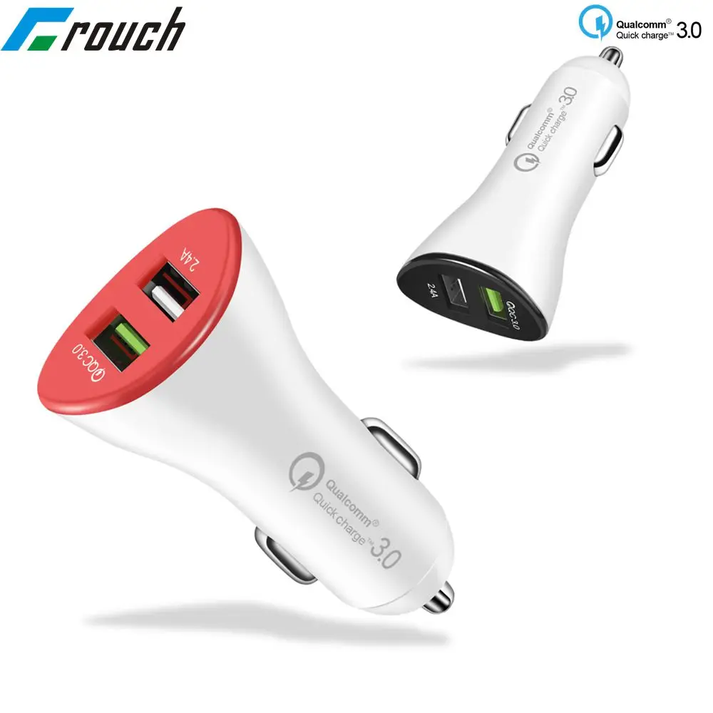 USB سيارة شاحن تهمة سريع qc 3.0 المزدوج USB سيارة-شاحن ل iphone 7 8 زائد سريع شاحن سيارة ل samsung S8 S9 xiaomi محول
