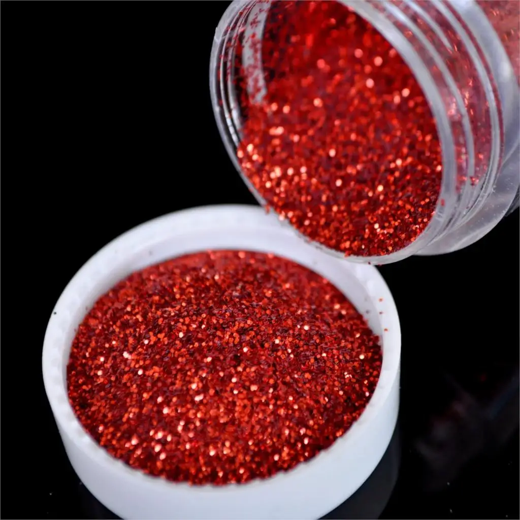 0.2mm Spackly Sexy Red Shining Nail Glitter Dust Powder for Nails Art
