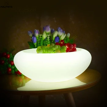 

LED Fruit Disk Night Light Remote Control Colorful Waterproof Anti-fall PE Night Lamp Bar KTV Hotel Decor Lighting Fixtures