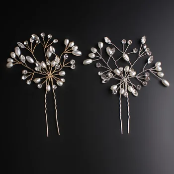 

1Pc Fashion Pearl Hairpin Bridal Headwear Hairclip Hair Stick Crystal Hairpin Weeding Hair Decoration Styling Accessories