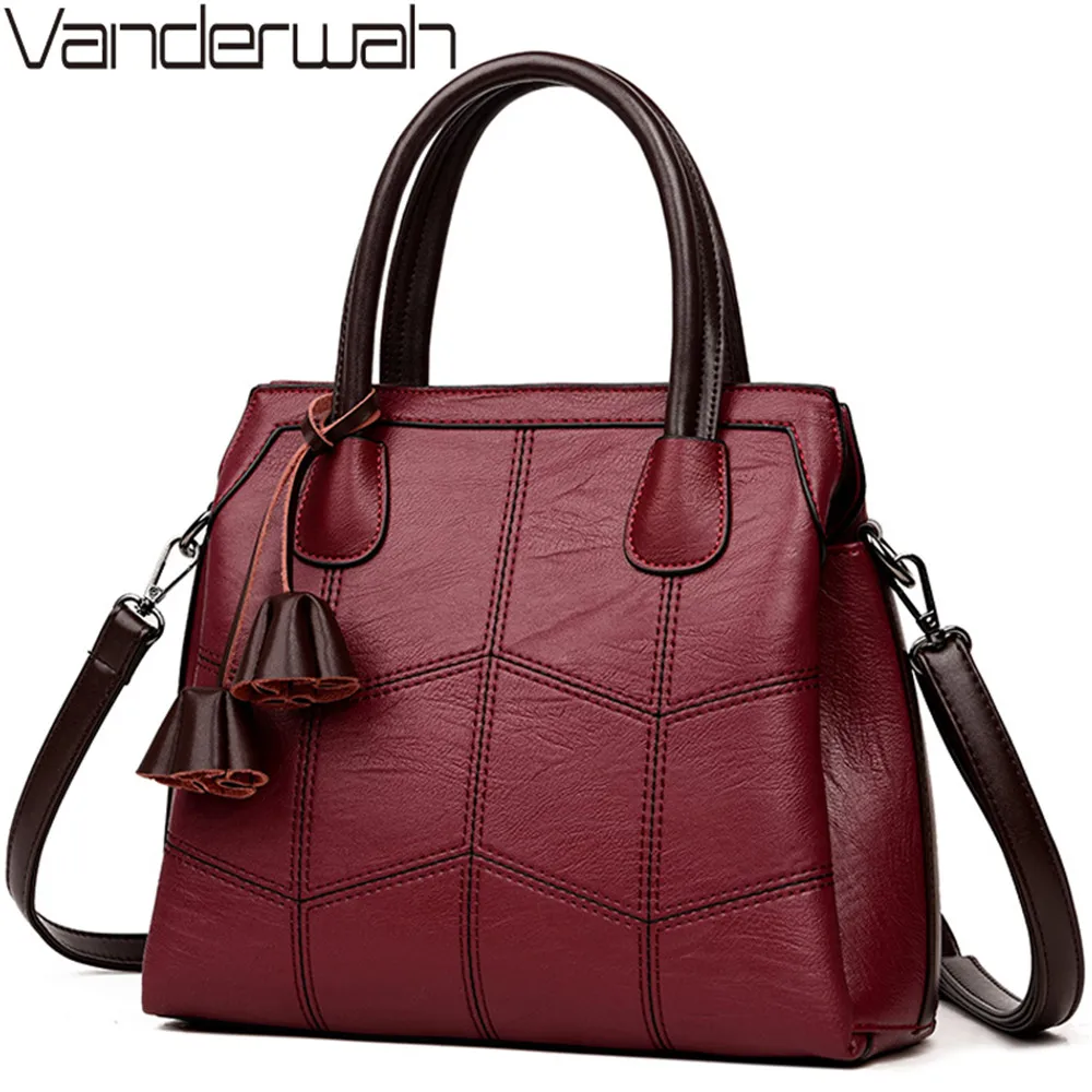 Sac A Main en cuir véritable luxe sacs à Main femmes sacs Designer sacs à Main femmes épaule bandoulière Messenger Sac 2019 décontracté fourre-tout