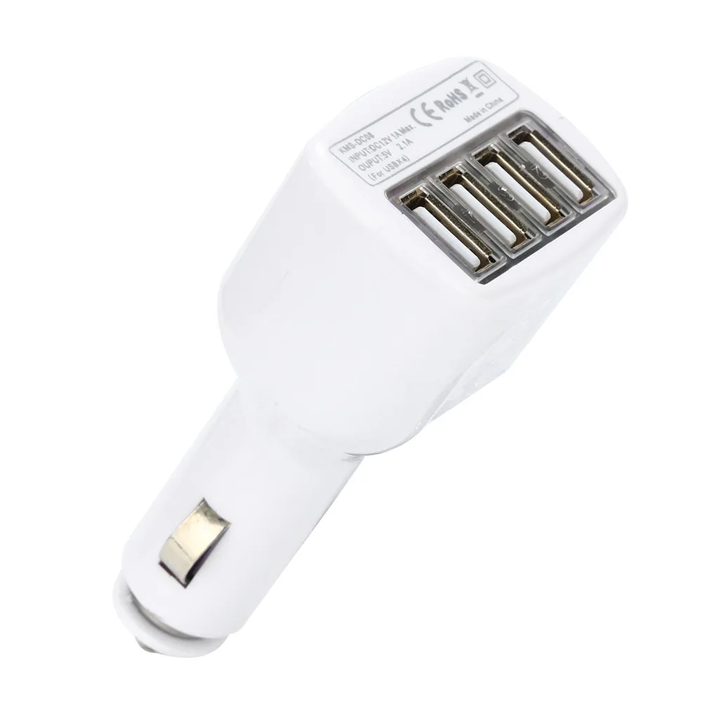 4 порта USB Автомобильное зарядное устройство адаптер DC 12 V до 5 V для сотового телефона для iPhone для samsung автоматическая электронная защита от короткого замыкания