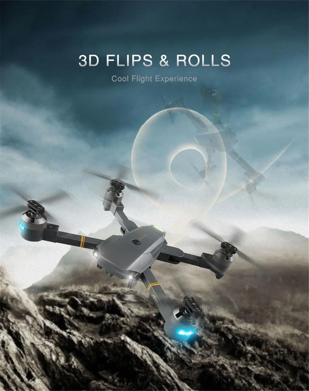 Global Drone FPV Дроны с камерой HD 1080P самолет складной Квадрокоптер, Радиоуправляемый вертолет игрушки селфи Дрон X PRO VS E58 E520