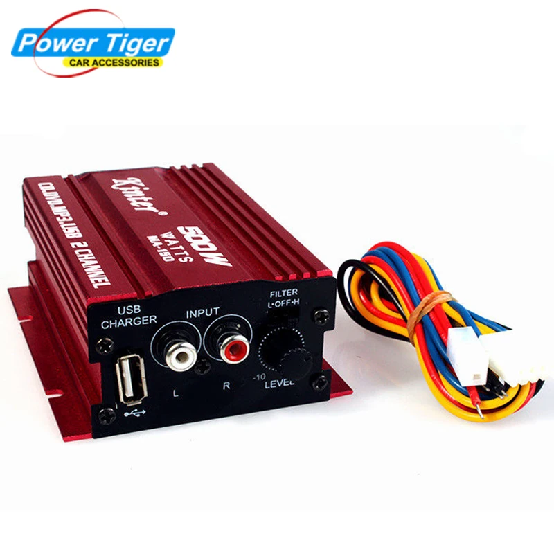 Цифровой усилитель мощности Kinter Hi Fi 12 В 2 канала USB мини автомобильный сабвуфер
