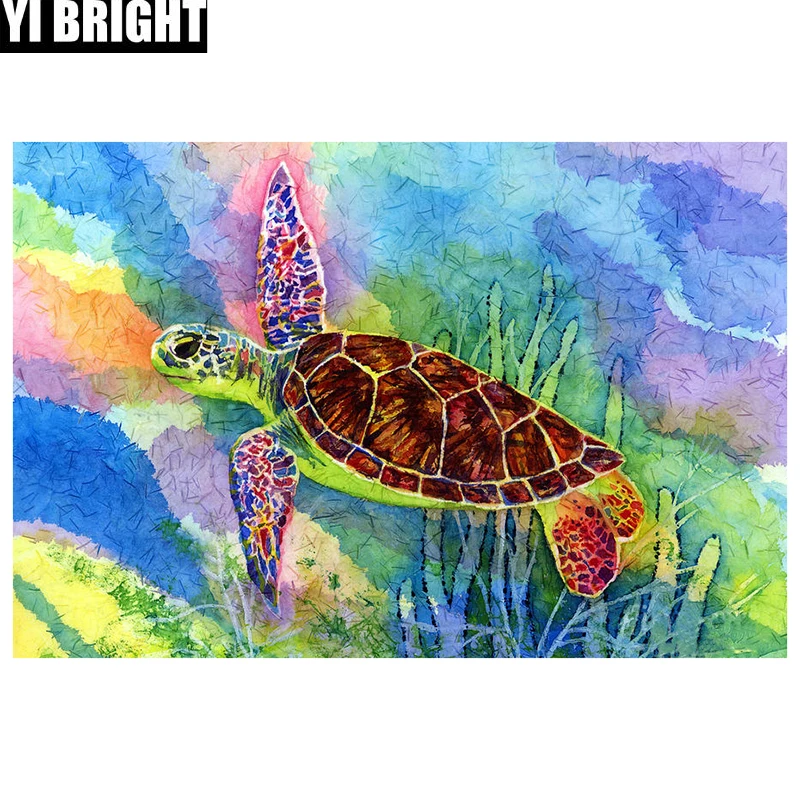 

5D Full DIY Square/Round Diamond Painting Turtle Diamond Embroidery Cross Stitch Needlework Home Decorative Mosaic XPZ