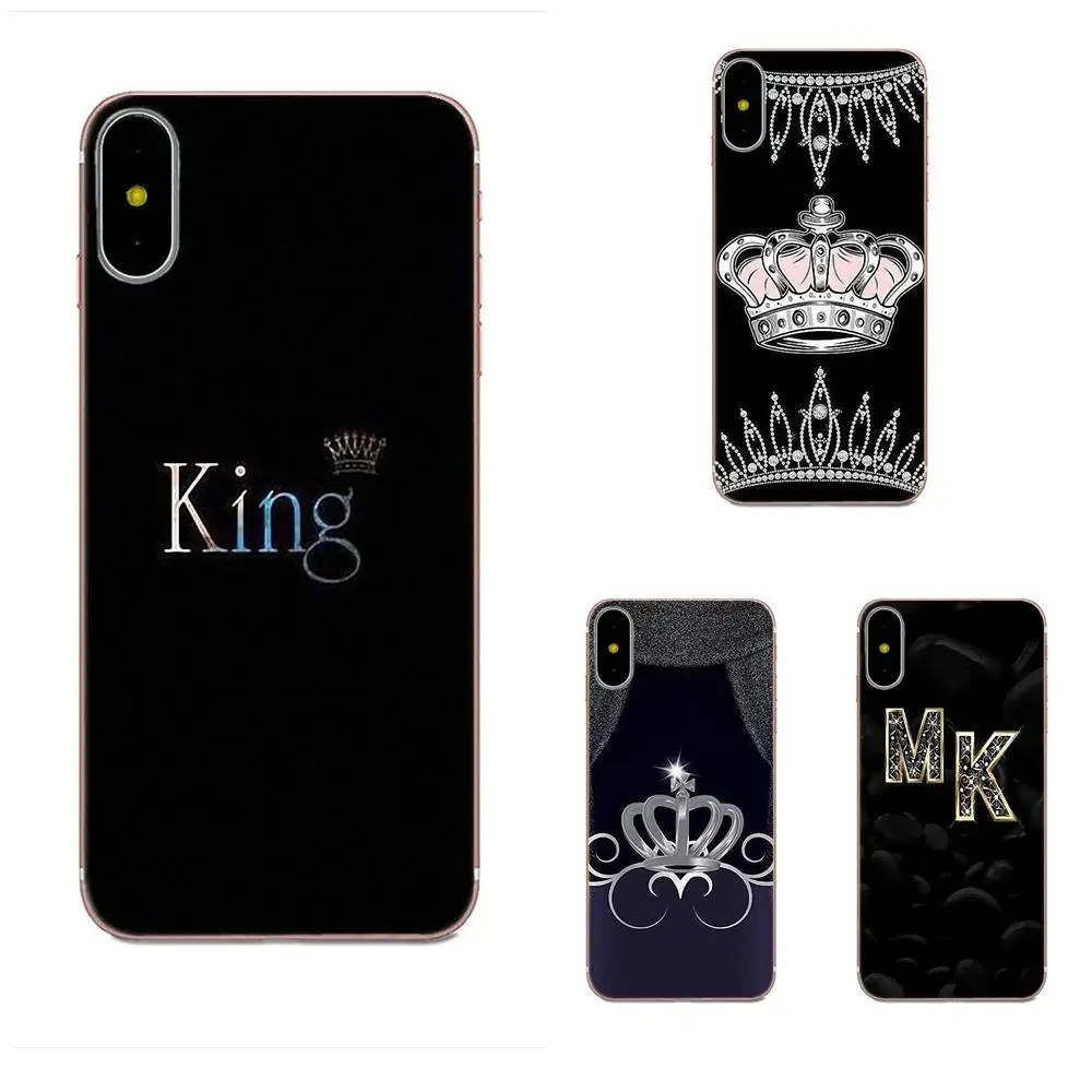 King Кепка с надписью Queen для HTC 530 626 628 630 816 820 One A9 M7 M8 M9 M10 E9 Plus U11 Moto G G2 G3 G4 G5 TPU чехол